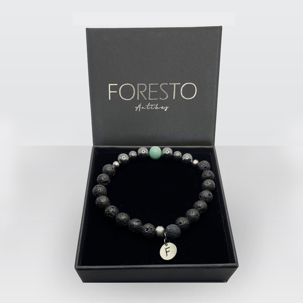 Bracelet Feu Masculin - bijoux en pierres naturelles FORESTO ANTIBES